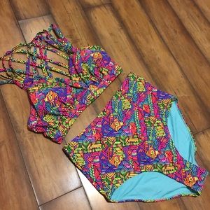 NWT Forever 21 Plus size 2-piece bathing suit